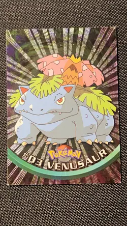 topps Pokemon TV Animation Edition Series 1 Textured Holofoil #03 Venusaur #3-LP - Image 2