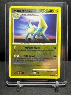 Manectric 40/100 Reverse Holo Rare Pokemon 2008 Stormfront MP - Image 1