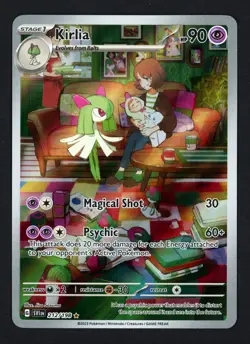 Kirlia 212/198 Scarlet & Violet Base Illustration Rare Pokemon TCG - Image 1