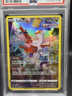 Pokemon 2023 Sword & Shield Crown Zenith GG20/GG70 Full Art Latias PSA 10 Gem MT - Image 4