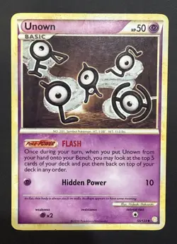 Unown 55/123 Uncommon HeartGold & SoulSilver Pokemon - Image 1