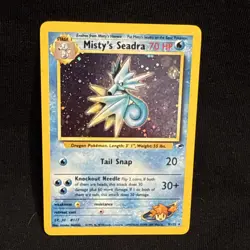 Pokemon TCG Misty's Seadra Holo Rare Card 9/132 1999-2000 Pokemon Gym Heroes - Image 1