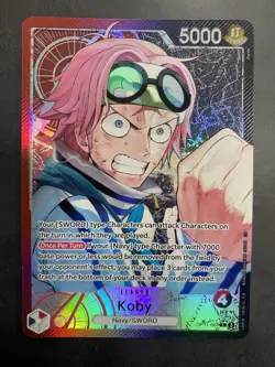 Koby Leader Alternate Art OP11-001 Parallel One Piece TCG Card English - Image 1