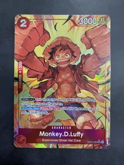 One Piece TCG Card Monkey D Luffy OP01-024 Parallel Alternative Art PRB-01 - Image 1
