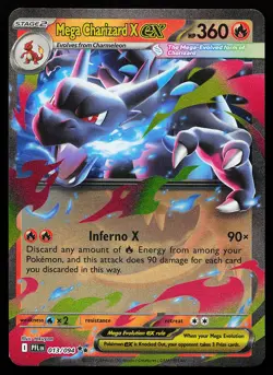 Mega Charizard X ex 013/094 Holo Phantasmal Flames Pokemon Card - Image 1