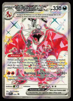 Charizard ex 074 Shiny Holo Scarlet & Violet Promo Pokemon Card - Image 1