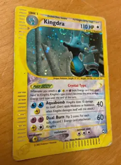 Pokemon Card-Kingdra-Holo-Aquapolis-148/147-Crystal-ENG-Poor - Image 3
