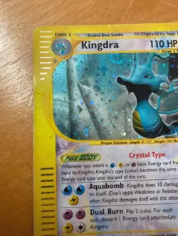 Pokemon Card-Kingdra-Holo-Aquapolis-148/147-Crystal-ENG-Poor - Image 4