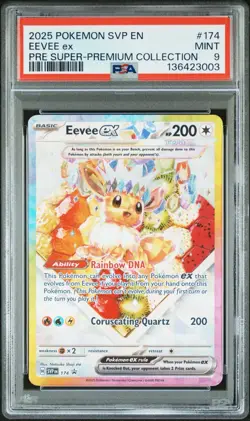 Pokemon TCG Eevee EX 174 Prismatic Evolutions Black Star Promo Card PSA 9 - Image 2