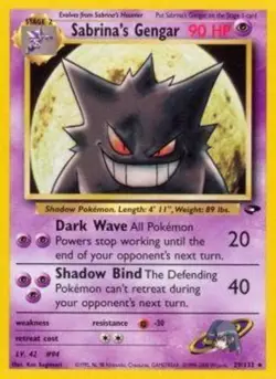 Sabrina's Gengar - 29/132 - Rare - Unlimited Edition DMG, English Pokemon Gym Ch - Image 1