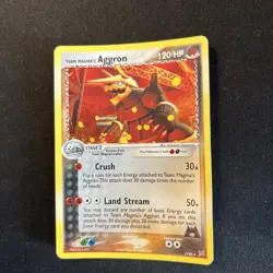 Pokemon Aggron EX Team Magma vs Team Aqua Holo Card 7/95 2004 Edition Moderate P - Image 1