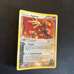 Pokemon Aggron EX Team Magma vs Team Aqua Holo Card 7/95 2004 Edition Moderate P - Image 2