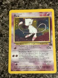 Mew Black Star Promo Holo Rare Pokemon WOTC 09/53 Heavy Played - Image 1