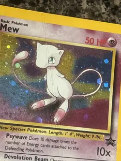 Mew Black Star Promo Holo Rare Pokemon WOTC 09/53 Heavy Played - Image 2