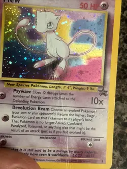 Mew Black Star Promo Holo Rare Pokemon WOTC 09/53 Heavy Played - Image 3