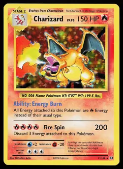 Charizard 11/108 Holo Rare XY Evolutions Pokemon Card - Image 1