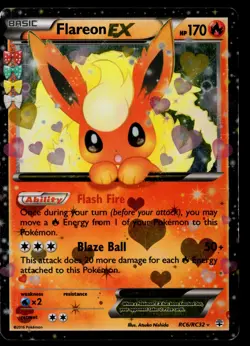 Pokemon TCG Flareon EX Generations: Radiant Collection RC6/RC32 MP - Image 1