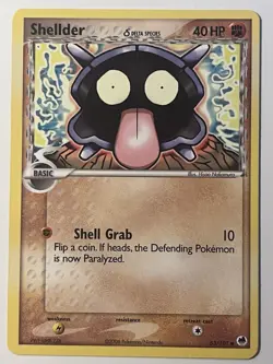 Shellder 63/101 Regular Delta Species Dragon Frontiers EX Pokemon TCG 2006 LP - Image 1