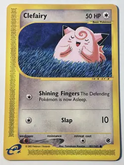 Clefairy 101/165 Expedition Eseries Base Set Pokemon Tomokazu Komiya E Reader - Image 1