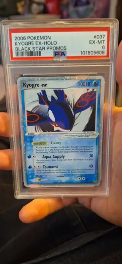 2006 POKEMON #037 KYOGRE EX-HOLO BLACK STAR PROMO PSA 6 - Image 1