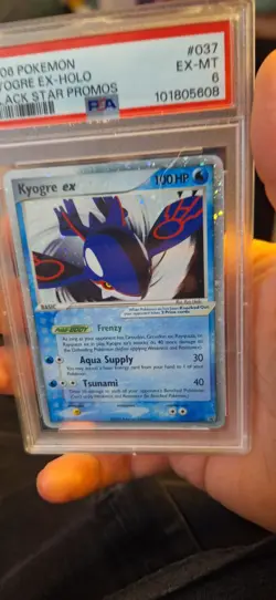 2006 POKEMON #037 KYOGRE EX-HOLO BLACK STAR PROMO PSA 6 - Image 3