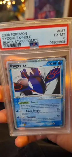 2006 POKEMON #037 KYOGRE EX-HOLO BLACK STAR PROMO PSA 6 - Image 4