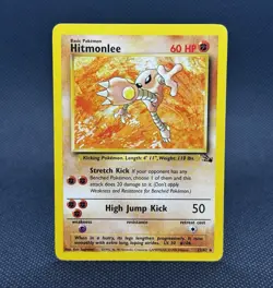 Pokemon TCG Fossil Hitmonlee #22/62 Non-Holo Rare - Image 1