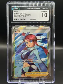 2021 Pokemon Sword & Shield Shining Fates Trainer Skyla Full Art #072/072 CGC 10 - Image 1