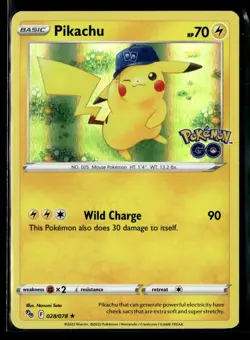 Pokemon GO Pikachu (28) 028/078 NM Holo - Image 1