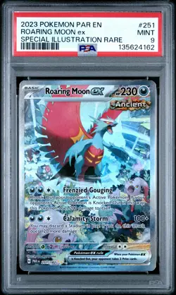 Roaring Moon EX 251/182 Special Illustration Rare Pokemon PSA 9 *162 - Image 1