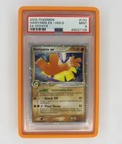 Pokemon TCG 2005 Hariyama EX 100/107 EX Deoxys PSA 9 - Image 1