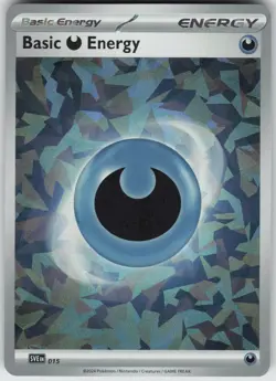 Pokemon Basic Darkness Energy (Cracked Ice Holo) 015 SVE: Scarlet & Violet Energ - Image 1