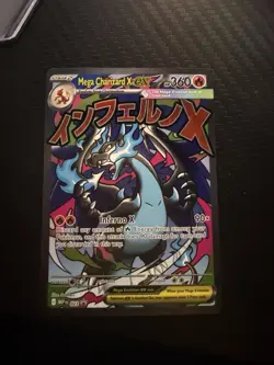 Pokemon TCG Mega Charizard X EX 023 Me: Mega Evolution Promo Holo - Image 1