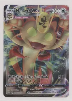 Meowth VMAX Pokemon Sword & Shield Black Star #SWSH005 - Image 1