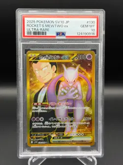 2025 Pokemon TEAM ROCKET'S MEWTWO #130 Glory of Team Rocket JPN PSA 10 Gem Mint - Image 1