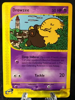 Drowzee (74a) 074A/147 Aquapolis Common Pokemon TCG NM Never Played - Image 1
