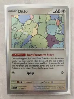 2024 Toolkit Pokemon 151 NON Holo Rare Ditto - 132/165 - Image 1
