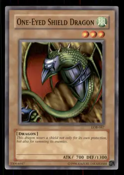Yugioh One-Eyed Shield Dragon #LOB-087 The Legend of Blue Eyes White Dragon LP - Image 1