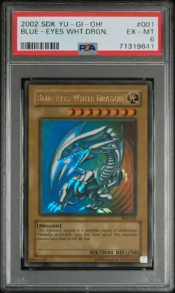 Blue Eyes White Dragon SDK-001 Ultra Rare FADED Yugioh PSA 6 *641 - Image 1