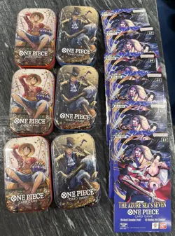 One Piece Lot Mini Tins OP-13 & OP-14 Sleeved Packs Factory Sealed New English - Image 1