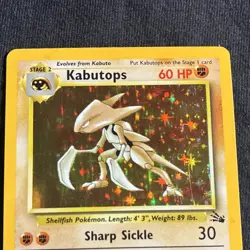 Kabutops 9/62 Fossil Holo Rare 1999 Wizards Pokemon TCG Card English - Image 3
