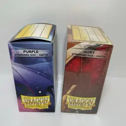 Lot Of Dragon Shield Card Sleeves 200 Purple And Ruby Matte Finish For TCG Game - Image 4