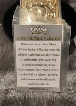 1999 Burger King Gold Plate Pokemon Ball Jigglypuff Trading Card - Image 3