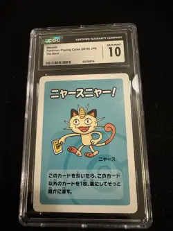 CGC 10 Meowth Old Maid Pokemon Card Pokemon Center 2019 GEM MINT - Image 1
