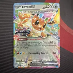 Pokemon Eevee EX TCG Prismatic Evolutions Stamped Promo Card 075/131 - Image 1