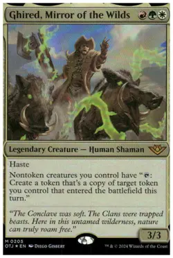 Outlaws of Thunder Junction #205 Ghired, Mirror of the Wilds Foil - Image 1