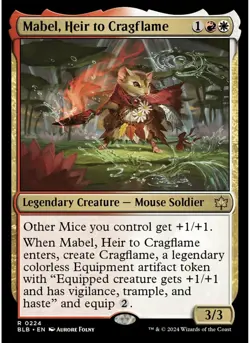 Mabel, Heir to Cragflame 224 MTG NM - Bloomburrow - Image 1