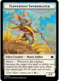 Flowerfoot Swordmaster Token 1 MTG NM - Bloomburrow - Image 1