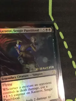 MTG Magic The Gathering Kazarov, Sengir Pureblood Foil Prerelease Promo Vampire - Image 2