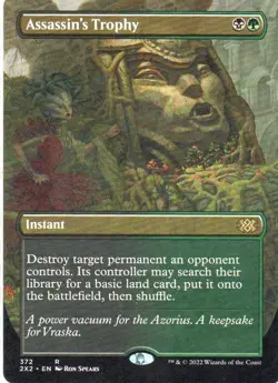 MTG: Double Masters 2022: Borderless Assassin's Trophy: Lightly Played Condition - Image 1